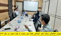 برگزاری جلسه شورای هماهنگی برنامه‌های اجتماعی هفته ملی مبارزه با مواد مخدر در سال 1404